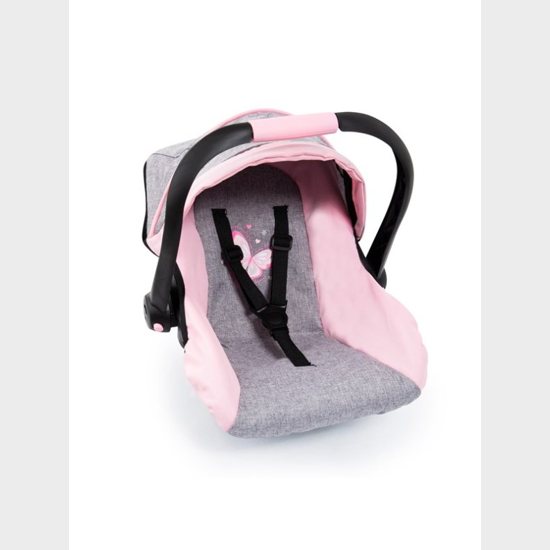 Bayer Deluxe Car Seat with Cannopy - Grey/pink (67933AA)