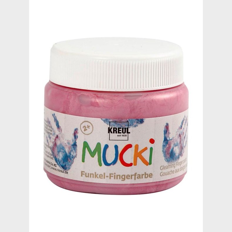 Creativ Company Mucki Finger Paint - Pink Metallic 150ml