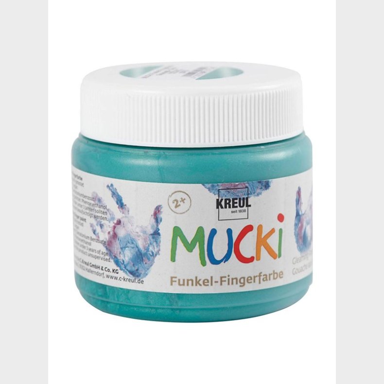 Creativ Company Mucki Finger Paint - Green Metallic 150ml