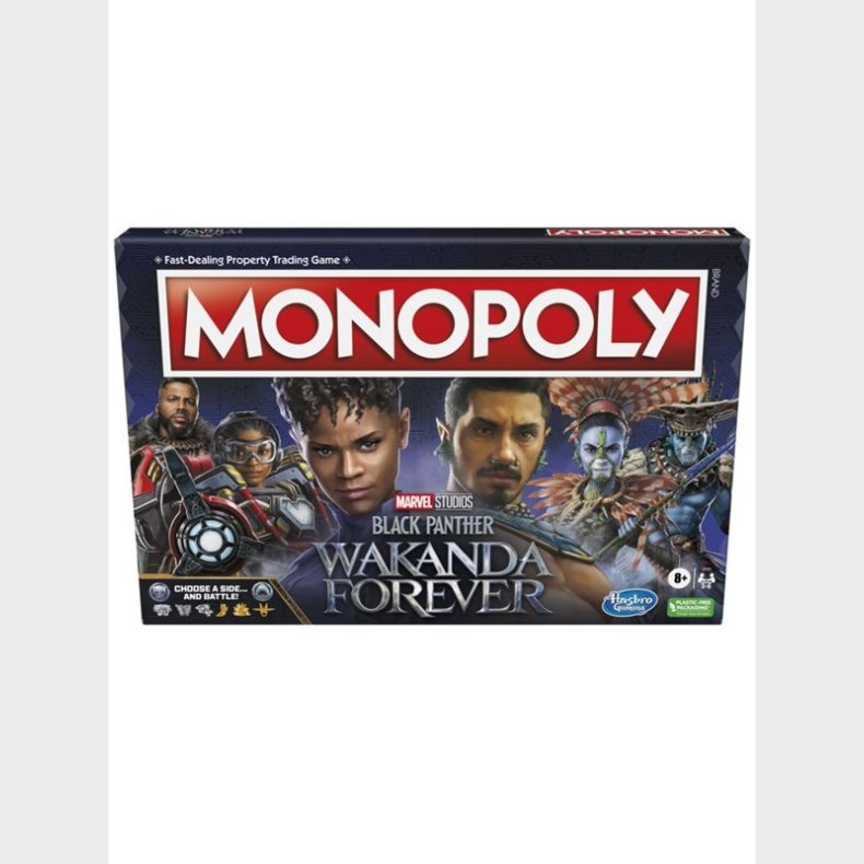 Hasbro Monopoly: Marvel Studios&apos; Black Panther: Wakanda Forever Edition Board Game for Families and Kids Ages 8+ Game for 2-6 Players