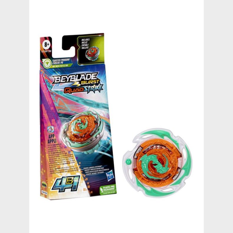 Hasbro Beyblade Burst QuadStrike Twister Pandora Evasive P8 Spinning Top Single Pack, Battling Game Toy