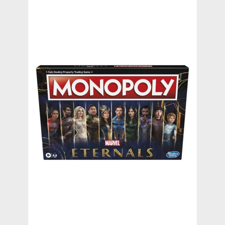 Hasbro Monopoly: Marvel Studios&apos; Eternals Edition Board Game for Marvel Fans Kids Ages 8 and Up