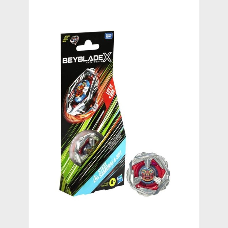 Hasbro Beyblade X Steel Samurai 4-80T Booster Pack Set with Balance Type top, Ages 8+