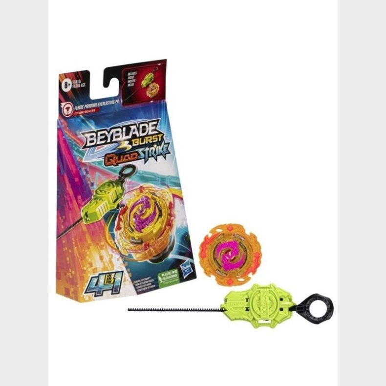 Hasbro Beyblade Burst QuadStrike Flame Pandora Everlasting P8 Starter Pack Spin Top and Launcher