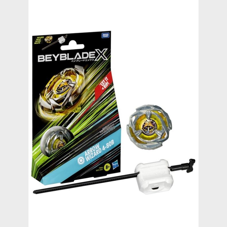 Hasbro Beyblade X Arrow Wizard 4-80B Starter Pack Set with Stamina Type Top &amp; Launcher, Ages 8+