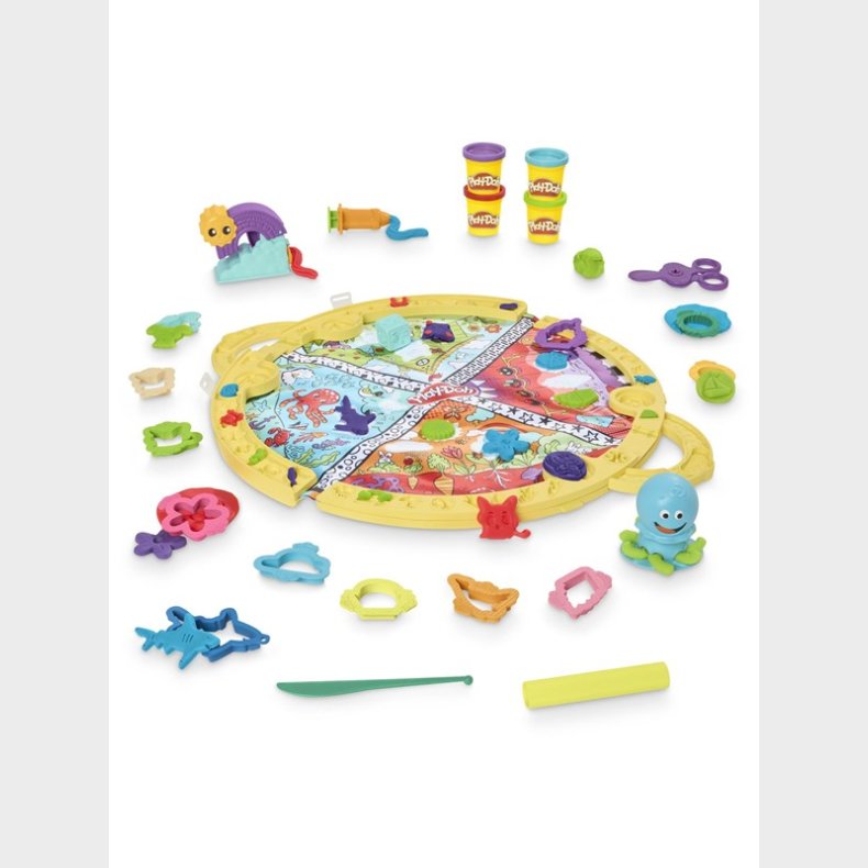 Hasbro Play-Doh Fold &amp; Go Playmat Starter Set Arts and Crafts Toys for Kids 3+