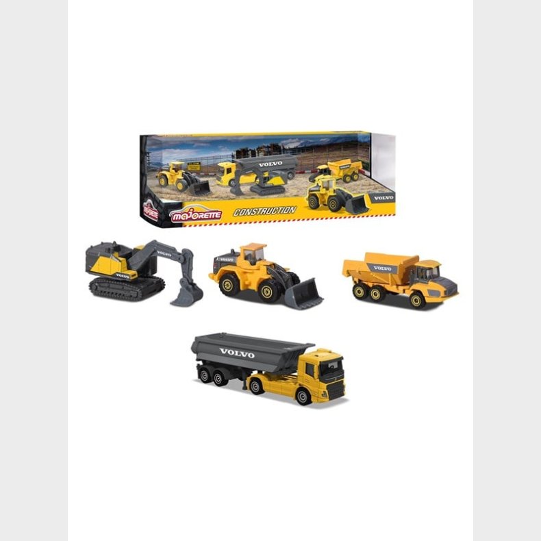 Majorette Volvo Construction 4 Pieces Giftpack