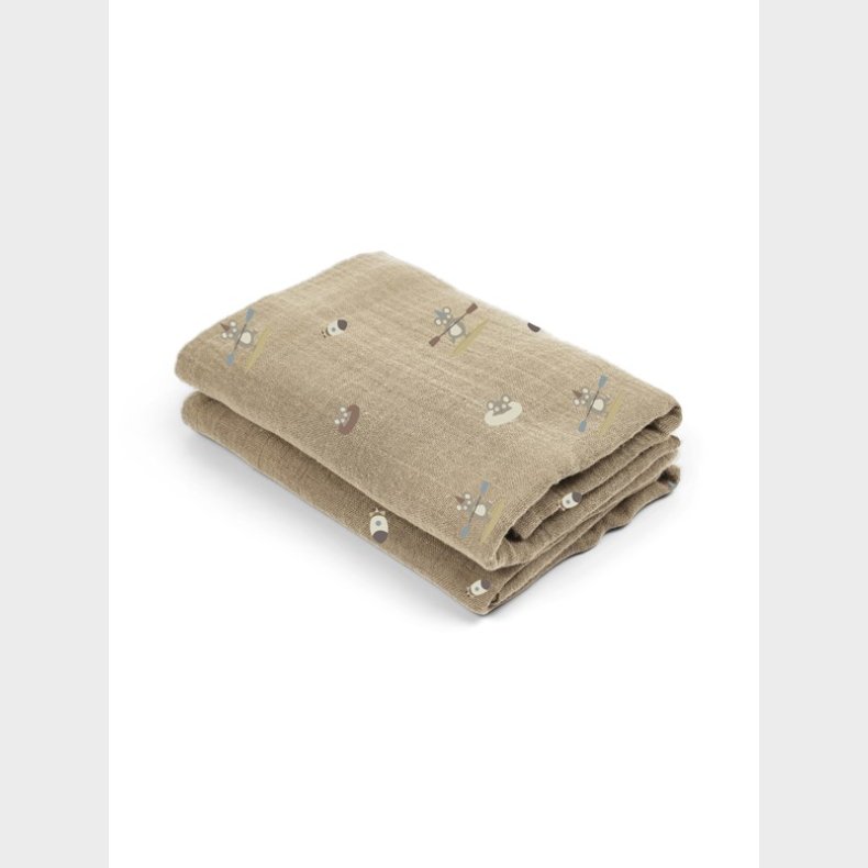 Nuuroo Lou musselin stofbleer 2-pak - Beige Surfer