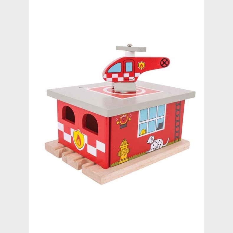 Bigjigs Wooden Rails - Fire Station