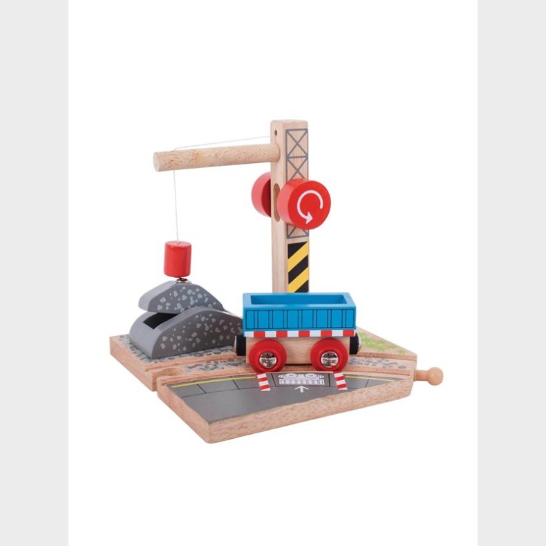 Bigjigs Wooden Rails - Gravel Crane