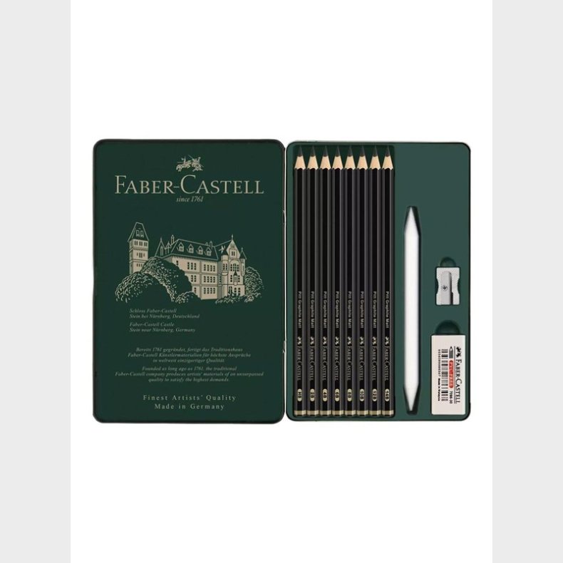 Faber Castell Pitt Graphite Matt Set - Tin 11 pcs