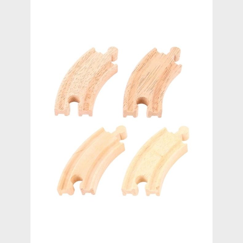 Bigjigs Wooden Rails - Short Bends 4 pcs.