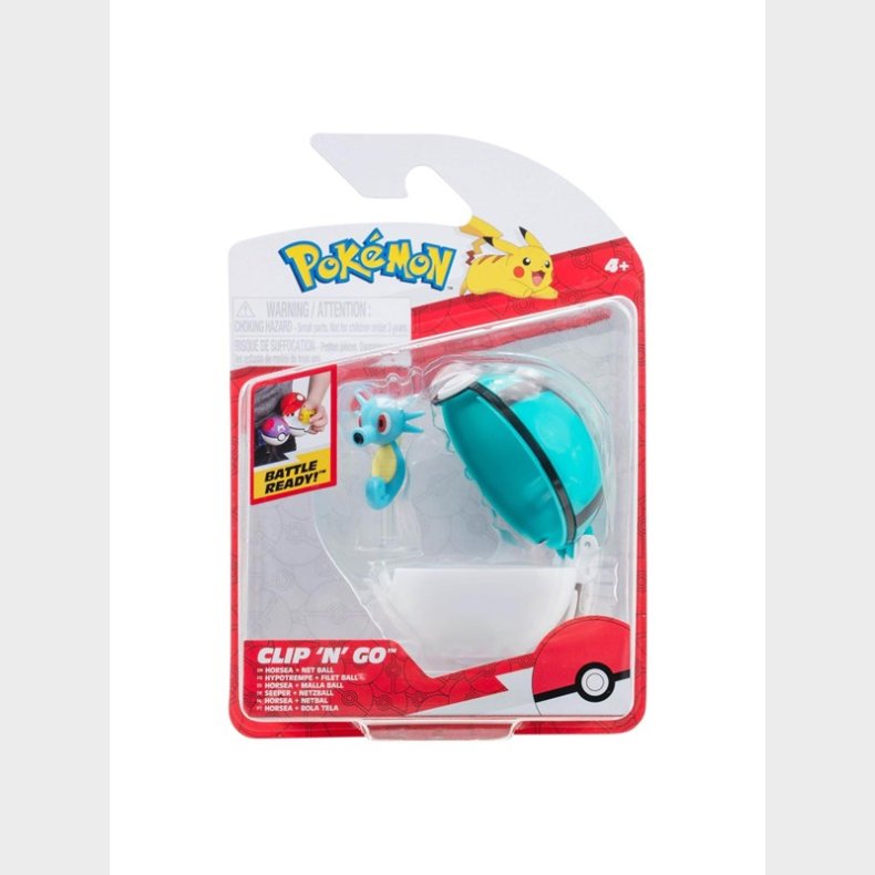 Boti Pok&eacute;mon Clip &apos;N&apos; Go Horsea and Net Ball Play Set 2 pieces.