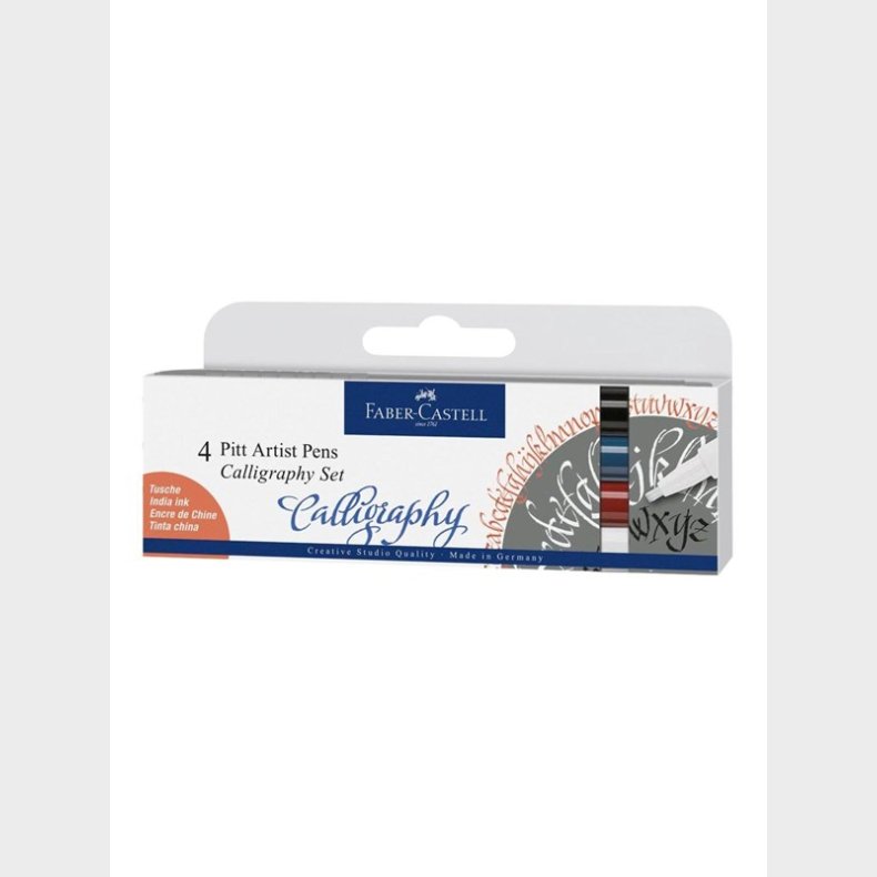 Faber Castell Pitt Artist Pen Calligraphy Set (4 pcs)