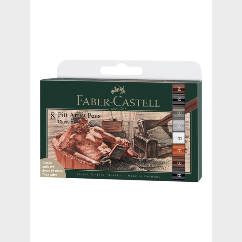 Faber Castell Pitt Artist Pen Set - Classic (8 pcs)