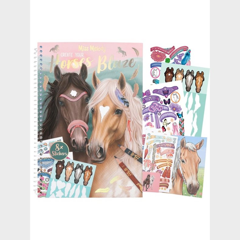 Miss Melody Create Your Horses Blaze Colouring Book