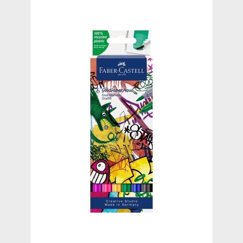 Faber Castell Goldfaber Aqua Dual Markers Grafitti (6 pcs)