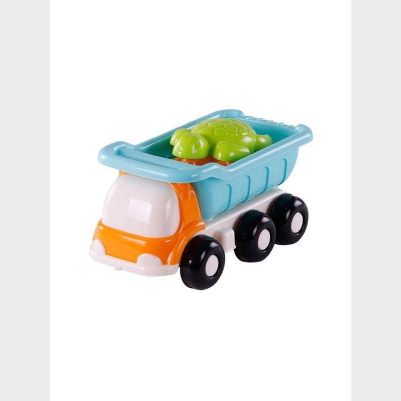 Cavallino Toys Beach Dump Truck with 4 Sand Shapes Blue