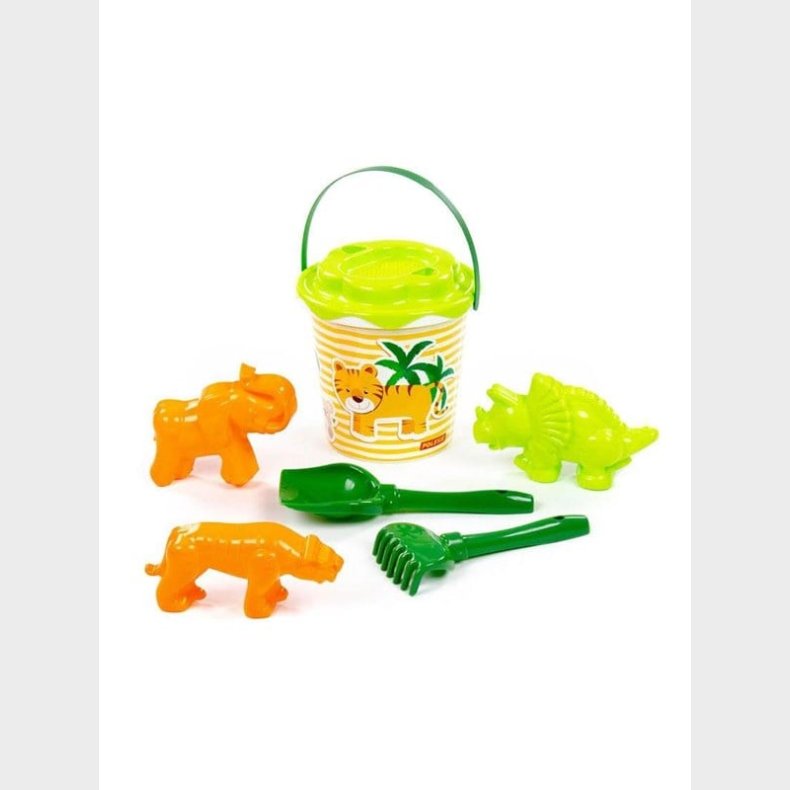 Cavallino Toys Safari XL Bucket Set with Sand Moulds 7pcs.