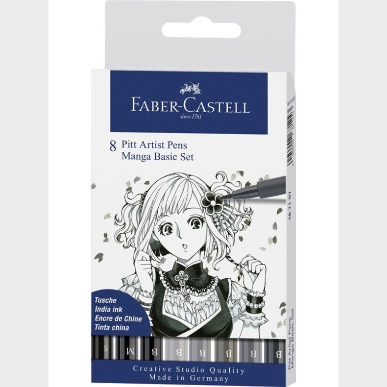 Faber Castell Pitt artist Pen - Manga Basic Set (8 pcs)