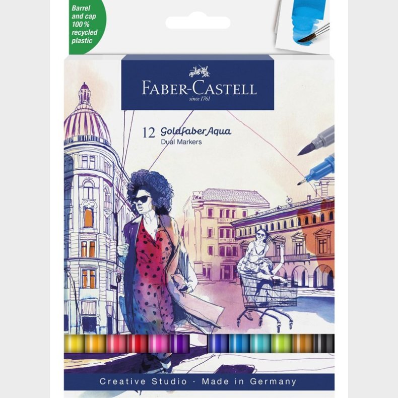 Faber Castell Goldfaber Aqua Dual Marker (12 pcs)