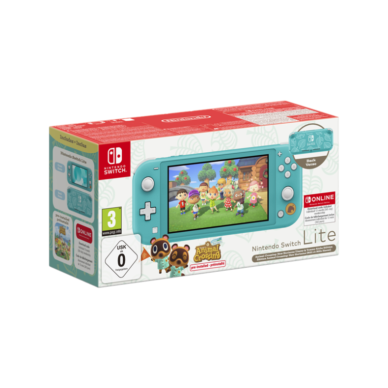 Nintendo Switch Lite - Turquoise  inc. Animal Crossing