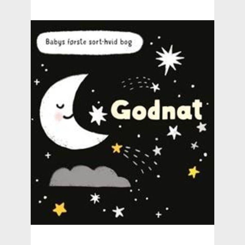 Babys frste sort-hvid bog GODNAT - Brnebog - Board books