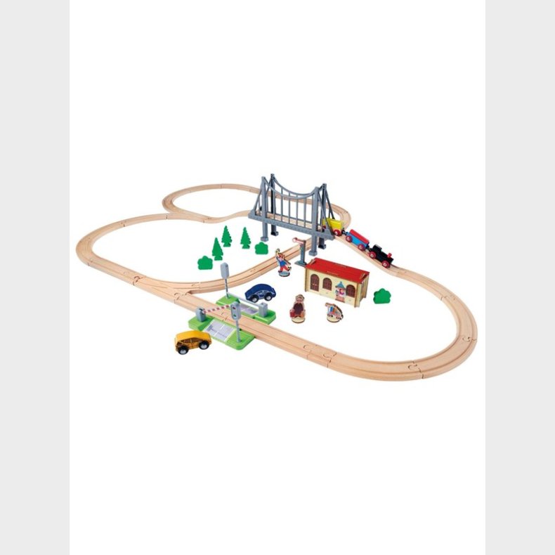 Eichhorn Train Track with Bridge Playset 55 piece