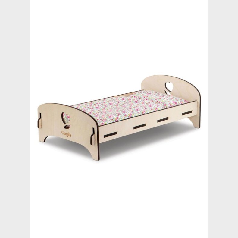 Corolle - Wooden Doll Bed Floral