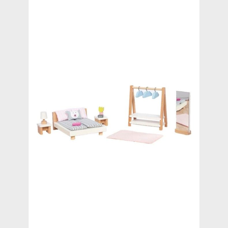 Goki Wooden Doll Furniture Bedroom 18pcs.