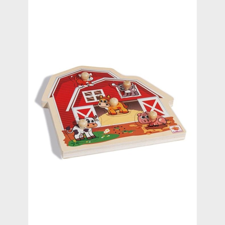 Eichhorn Wooden Puzzle with Sound 6 pieces.