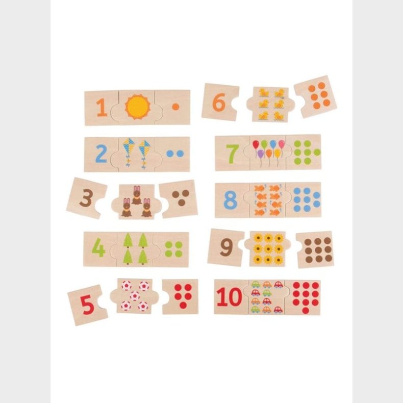 Bigjigs Wooden Jigsaw Puzzle Number Tiles 30 pcs. Wood