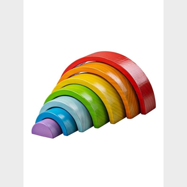 Bigjigs Small Wooden Rainbow Stacking Game 11 pieces.