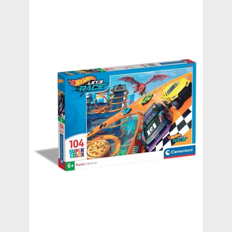 Clementoni Jigsaw Puzzle Super Color Hot Wheels 104pcs.