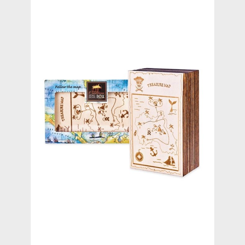 Eureka Brain Puzzle Wooden Escape Box - Caribbean Blok