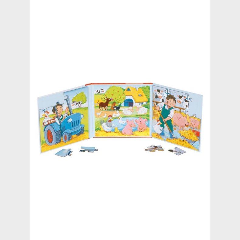 Goki Magnetic Jigsaw Puzzle Book Farm 40 pcs.