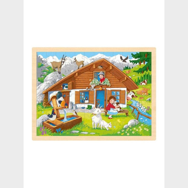 Goki Wooden Jigsaw Puzzle in the Alps 96pcs.