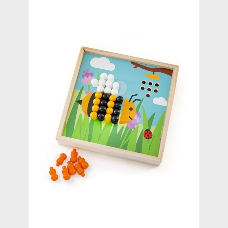 Bigjigs Wooden Plug-in Mosaic Game Garden