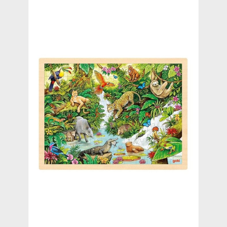 Goki Wooden Jigsaw Puzzle In the Jungle 96pcs. Wood