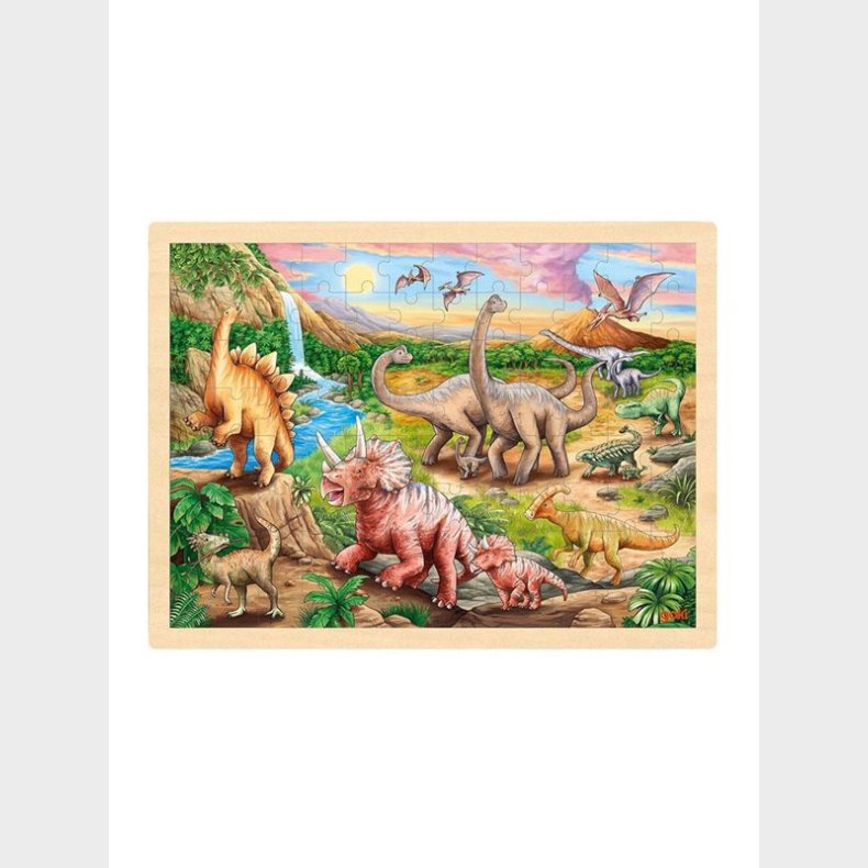 Goki Wooden Jigsaw Puzzle Dinosaur 96pcs. Wood