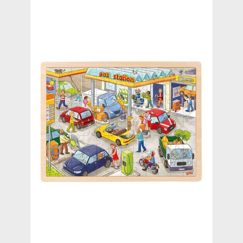 Goki Wooden Jigsaw Puzzle Gas Station 96 pcs. Wood