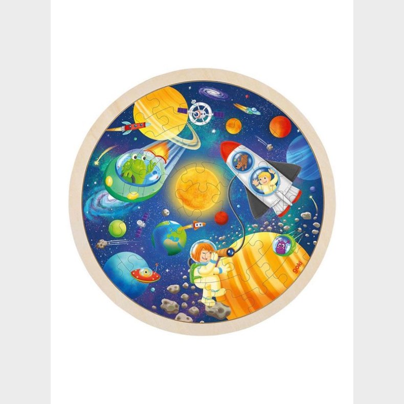 Goki Wooden Jigsaw Puzzle Around Space Travel 57pcs. Wood