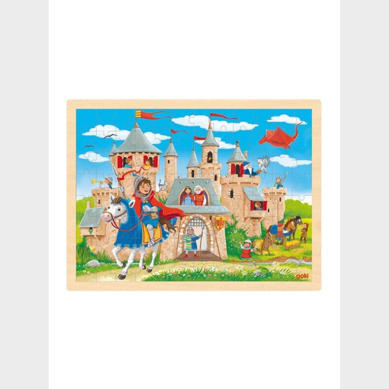 Goki Wooden Jigsaw Puzzle Knight&apos;s Castle 96 pcs. Wood