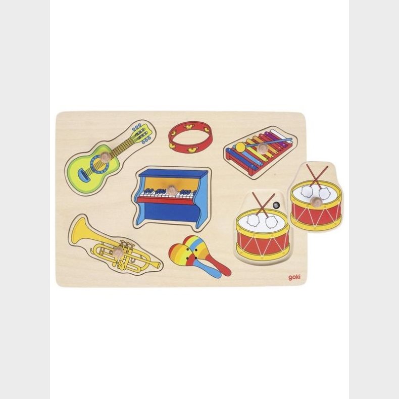 Goki Stud Puzzle Musical Instruments with Sound 5 pcs. Wood