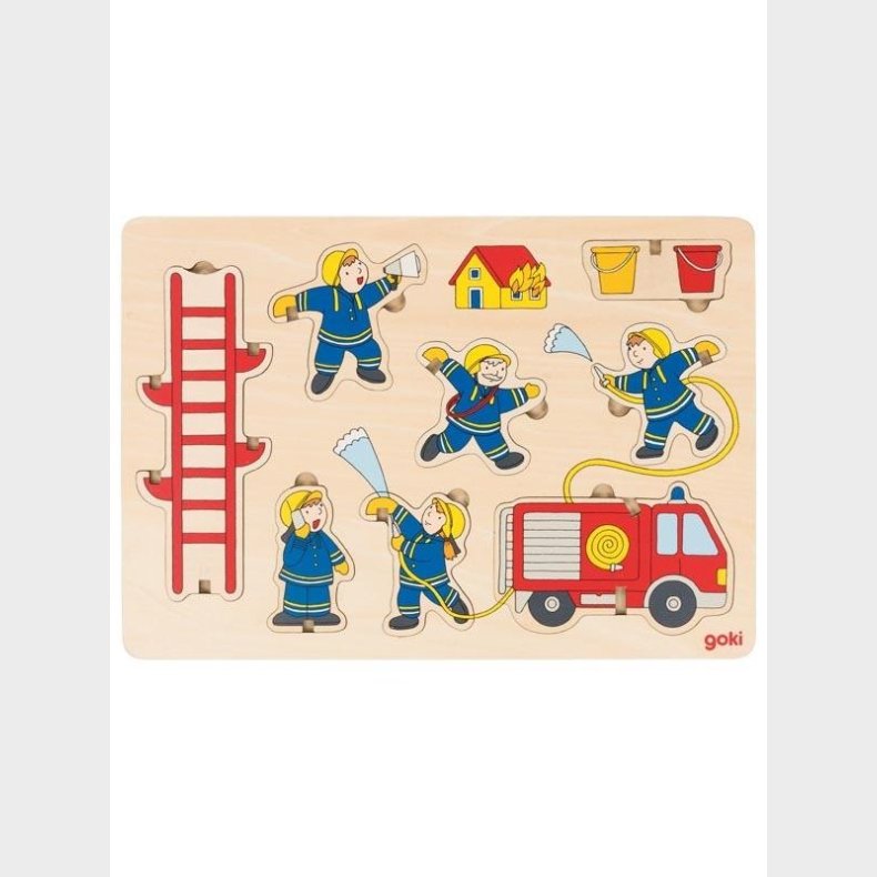 Goki Wooden Stacking Puzzle Fire Department 8 pcs. Wood