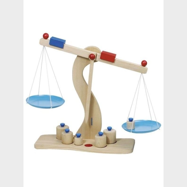 Goki Wooden Scale with Metal Weights