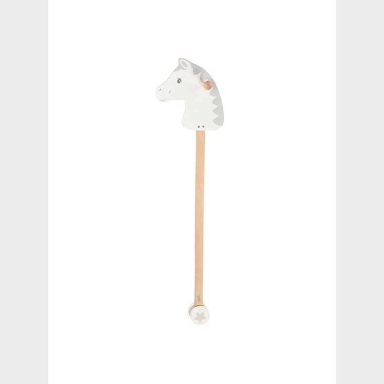 Goki Wooden Hobby Horse White with Star